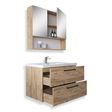 Teta Batum 65 cm Atlantik Çam Mdf Banyo Dolabı Seti