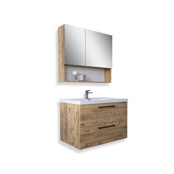 Teta Batum 80 cm Atlantik Çam Mdf Banyo Dolabı Seti