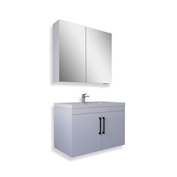 Teta Home Yalova 80 cm Beyaz Mdf Banyo Dolabı Seti