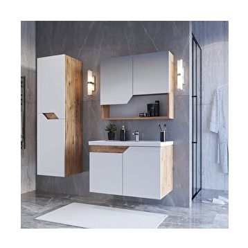 Teta Napoli 65 cm Mdf Banyo Seti+Boy Dolabı