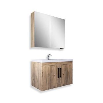 Teta Yalova 80 cm Atlantik Çam Banyo Dolabı Seti