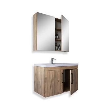 Teta Yalova Atlantik Çam 65 cm Banyo Dolabı Seti