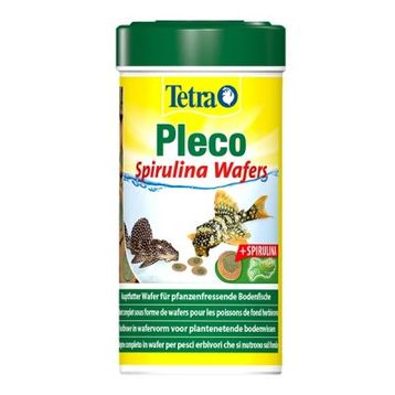Tetra Pleco Spirulina Wafers Spirulina 105 gr Yosunlu Otçul Dip Balığı Tablet Yemi