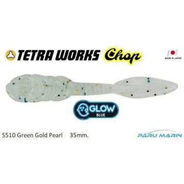 Tetra Works Chop Silikon 35 mm S510 Green Gold Pearl Suni Yem