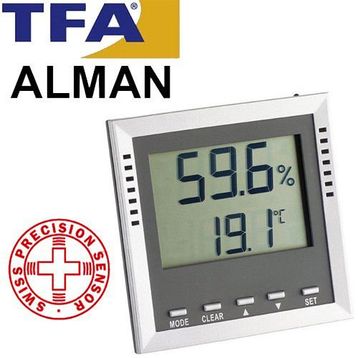 TFA 30.5010 Klima Guard Alarmlı Dijital Nem Ölçer Termometre