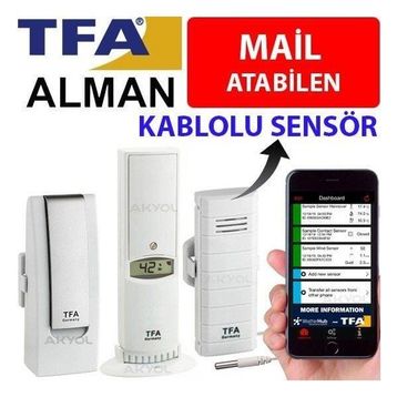 TFA WH502-BM SET Kablolu Sensörlü Akıllı Sıcaklık ve Nem Ölçer