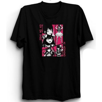 The Fame Ai Hoshino Oshi No Ko Collage Anime Siyah Kadın T-shirt