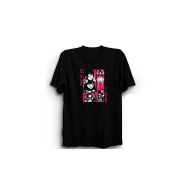 The Fame Ai Hoshino Oshi No Ko Collage Anime Siyah Kadın T-shirt