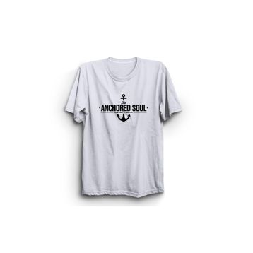 The Fame Anchored Soul Çapa Gemi Gemici Bahriye Ship Captain Kaptan Beyaz Kadın T-shirt
