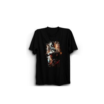 The Fame Kurt Wolf VR5 Animal Tasarım Siyah Unisex T-shirt