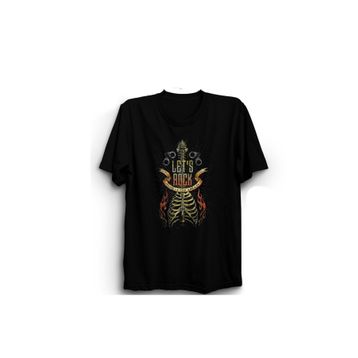 The Fame Lets Rock Guitar Gitar Rock Metal Siyah Kadın T-shirt