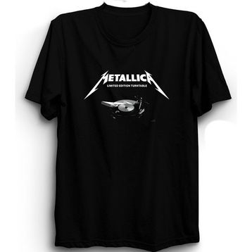 The Fame Metallica Turntable Rock Metal Grup Siyah Unisex T-shirt