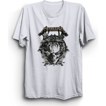 The Fame Metallica VRS112 Rock Metal Grup Beyaz Erkek T-shirt