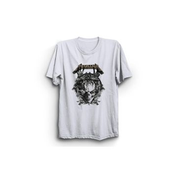 The Fame Metallica VRS112 Rock Metal Grup Beyaz Erkek T-shirt
