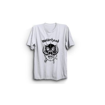 The Fame Motörhead England Classical Logo Rock Metal Grup Beyaz Erkek T-shirt
