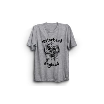The Fame Motörhead England Classical Logo Rock Metal Grup Gri Unisex T-shirt