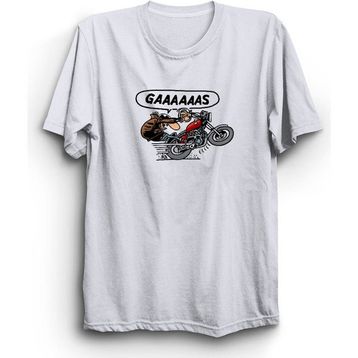 The Fame Motosiklet Motobike Motorcycle Gaz Gas Chopper Beyaz Kadın T-shirt