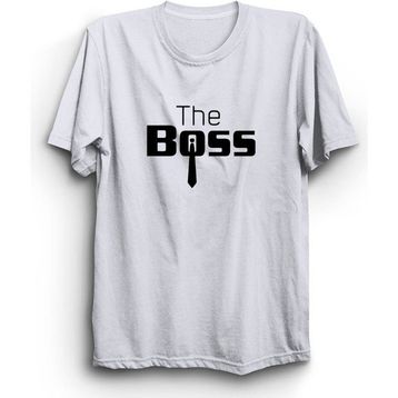 The Fame The Boss Patron Kravat Beyaz Kadın T-shirt