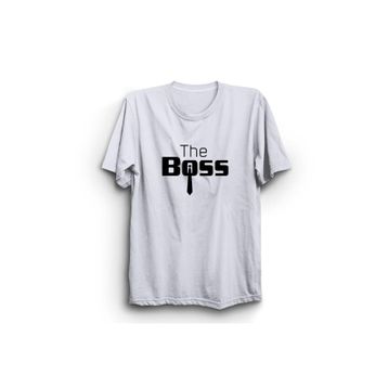 The Fame The Boss Patron Kravat Beyaz Kadın T-shirt