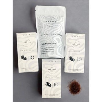 The Kahveci 10'lu 3x Nespresso Uyumlu Kapsül Kahve + 200 gr Filtre Kahve