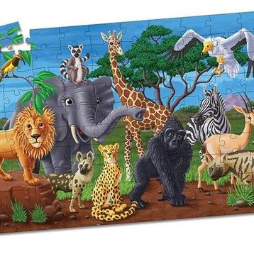 The Learning Journey TLJ115237 100 Parça Vahşi Yaşam Fosforlu Yer Puzzle