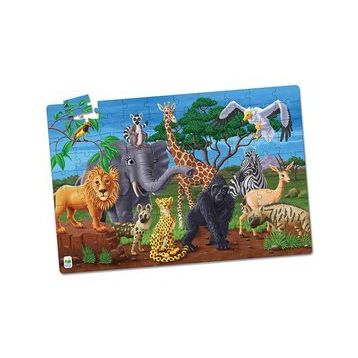 The Learning Journey TLJ115237 100 Parça Vahşi Yaşam Fosforlu Yer Puzzle