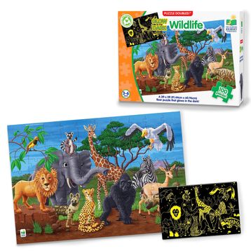 The Learning Journey TLJ115237 100 Parça Vahşi Yaşam Fosforlu Yer Puzzle
