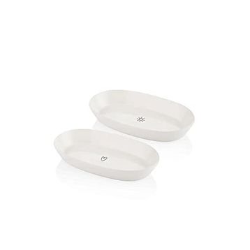 The Mia 26 cm 2'li Set Summertime Oval Servis
