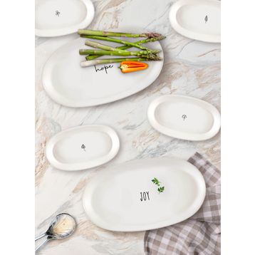 The Mia 31 cm 2'li Set Summertime Oval Servis