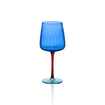 The Mia 600 ml Mavi Şarap Kadehi