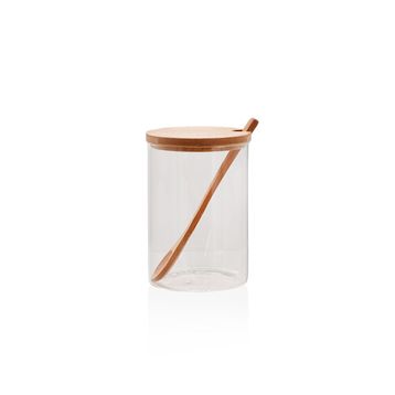 The Mia Bambu 550 ml Kapaklı Borosilikat Cam Kavanoz