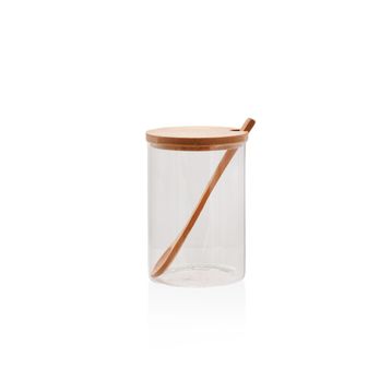 The Mia Bambu 550 ml Kapaklı Borosilikat Cam Kavanoz