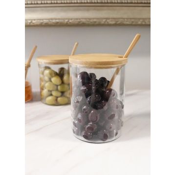 The Mia Bambu 550 ml Kapaklı Borosilikat Cam Kavanoz