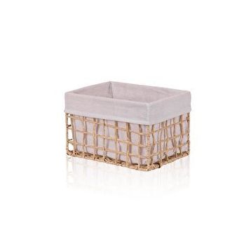 The Mia Braid Hasır Organizer Naturel 30x22x19 cm Sepet