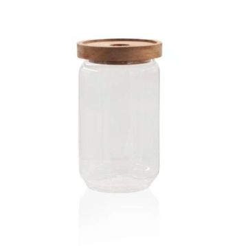 The Mia CAM0316 Ahşap Kapaklı 700 ml Cam Saklama Kabı