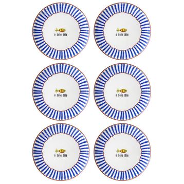 The Mia Fish 26 CM 6'lı Servis Tabağı Set