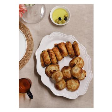 The Mia GRD0008 41x32 cm Beyaz Grande Servis Tabağı