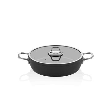 The Mia La Cucina Siyah 24 Cm Kısa Tencere
