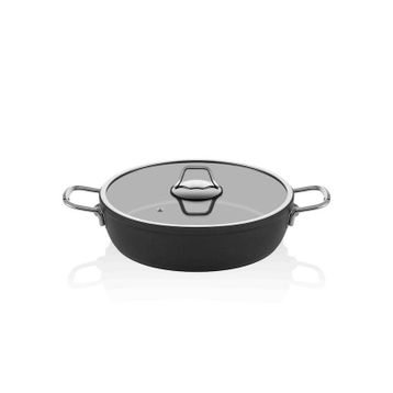 The Mia La Cucina Siyah 24 Cm Kısa Tencere