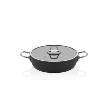 The Mia La Cucina Siyah 24 Cm Kısa Tencere