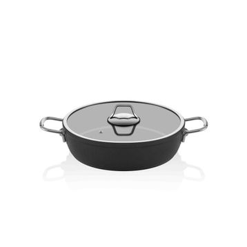 The Mia La Cucina Siyah 24 Cm Kısa Tencere