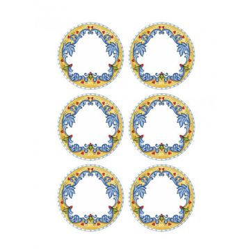 The Mia Limoncello 26 cm 6'lı Servis Tabağı Set