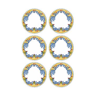 The Mia Limoncello 26 cm 6'lı Servis Tabağı Set