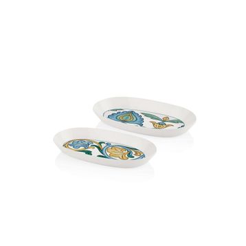 The Mia Lımoncello Basıc Gri 2'li 26 cm Oval Servis Tabak