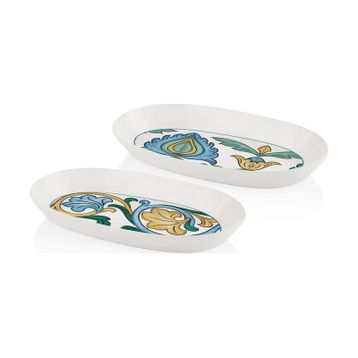 The Mia Lımoncello Basıc Gri 2'li 26 cm Oval Servis Tabak