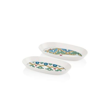The Mia Lımoncello Basıc Gri 2'li 29 cm Oval Servis Tabak