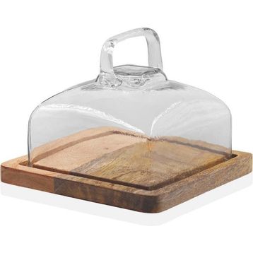 The Mia Madera 13x17x17 CM Dikdörtgen Kek Saklama Fanusu