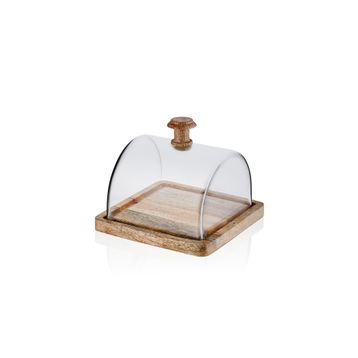 The Mia Madera 15x19x19 CM Dikdörtgen Kek Saklama Fanusu
