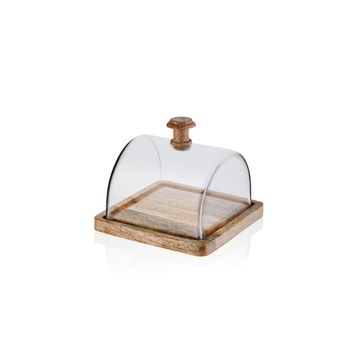 The Mia Madera 15x19x19 CM Dikdörtgen Kek Saklama Fanusu