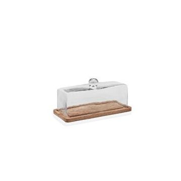 The Mia Madera 15x32x14 CM Dikdörtgen Kek Saklama Fanusu